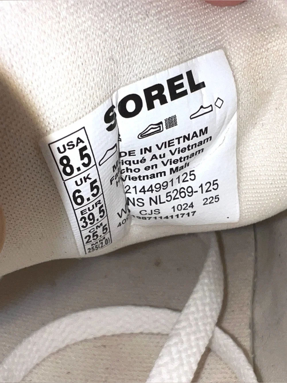 Sorel Ona Ave T-Toe Leather Sneaker White Sz 8.5